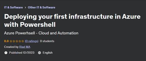 Deploying your first infrastructure in Azure with Powershell