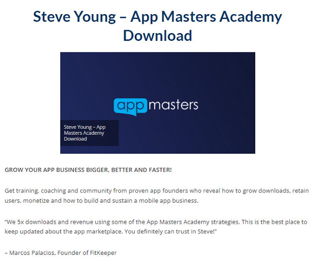 Steve Young – App Masters Academy Download 2023
