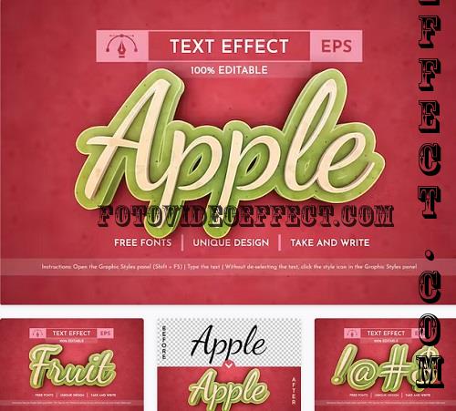 3D Apple - Editable Text Effect - 91618149