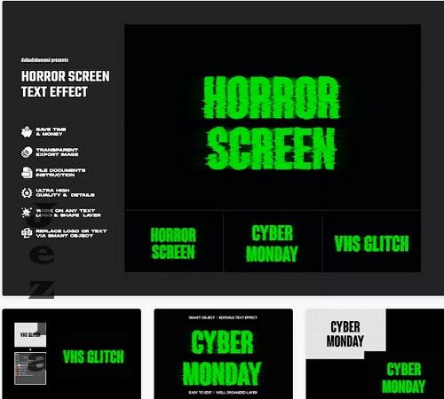 Horror Screen Text Effect - 2MAZH5G