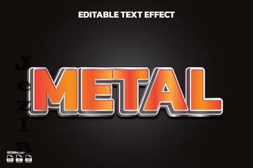Metal editable text effect - 9YRLZZU