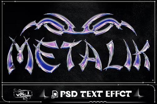 Metalic Text Effect PSD Photoshop - EP2JM42
