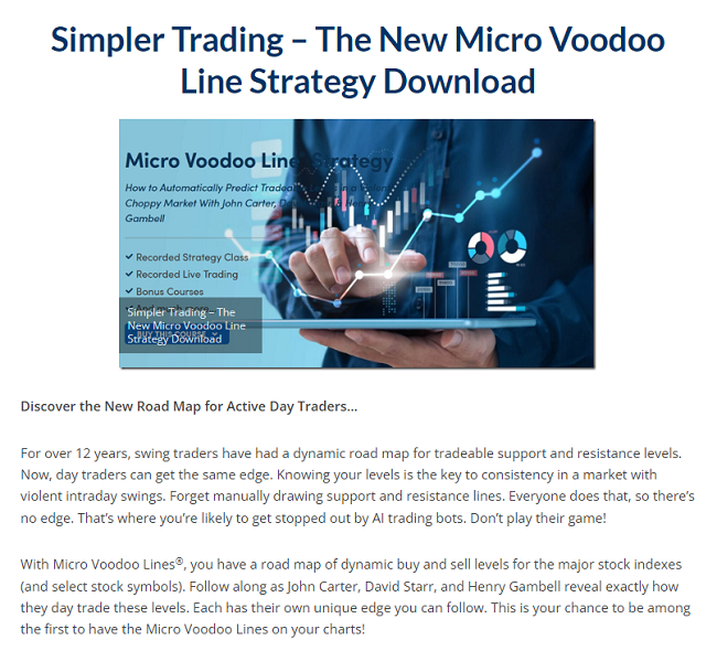 Simpler Trading – The New Micro Voodoo Line Strategy Download 2023