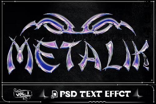 Metalic Text Effect PSD Photoshop - EP2JM42