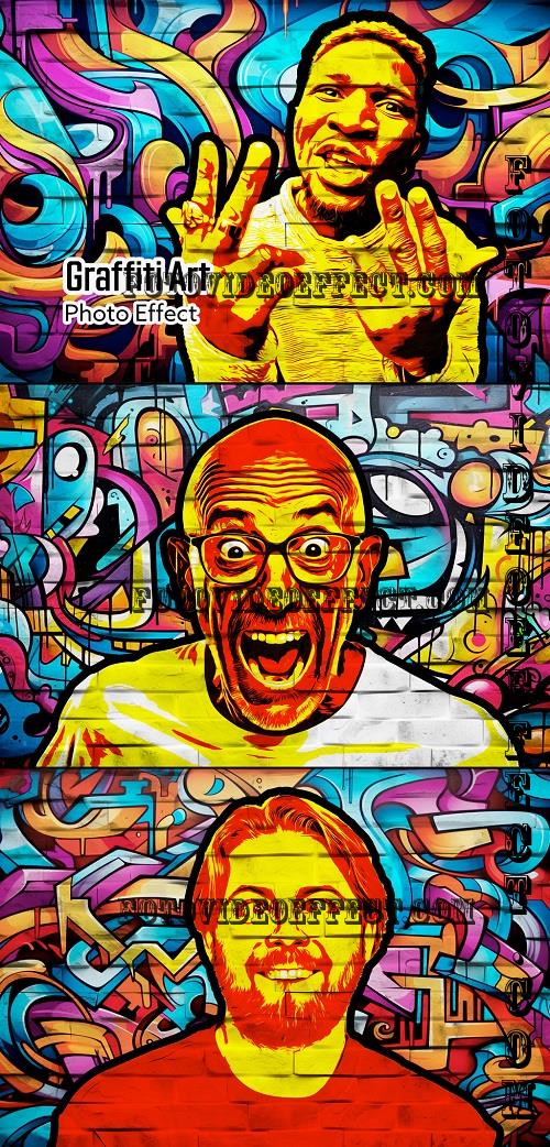 Graffiti Art Photo Effect. Backgrounds AI Generated - 671129854