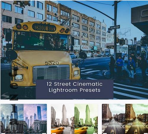 12 Street Cinematic Lightroom Presets - 3D32KF3