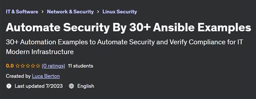 Automate Security By 30+ Ansible Examples