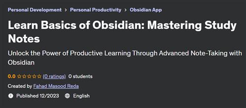 Learn Basics of Obsidian – Mastering Study Notes