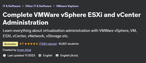 Complete VMWare vSphere ESXi and vCenter Administration