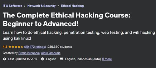 Udemy – The Complete Ethical Hacking Course – Beginner to Advanced!