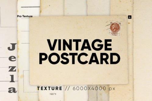 25 Vintage Postcard Texture HQ - 13476037