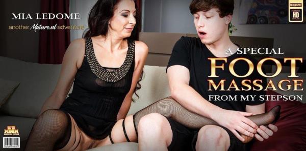 Mia Ledome (47)  - Stepmom Mia Ledome is a MILF that gets a special hardcore footmassage from her stepson  Watch XXX Online FullHD