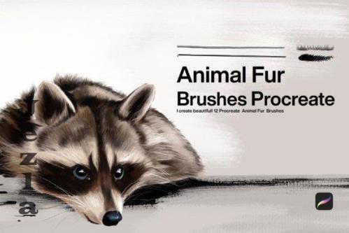 10 Animal Fur Brushes Procreate - 13481495