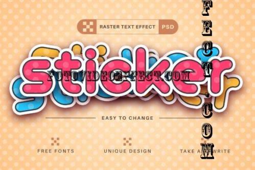 Sticker - Editable Text Effect - 13471697