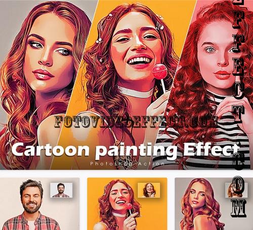 Cartoon painting Effect Action - Y4ADGQU