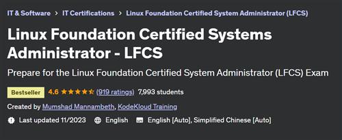 Linux Foundation Certified Systems Administrator – LFCS
