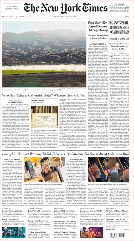 The New York Times - No  60,003 [15 Dec 2023]