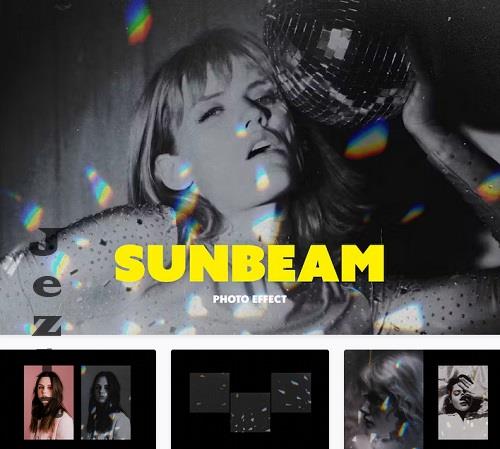 Retro Sunbeam Glints Photo Effect - 91874207