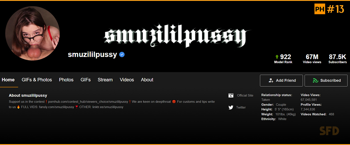 [Pornhub.com] SmuziLilPussy (Face Revealed) (81 - 18.37 GB
