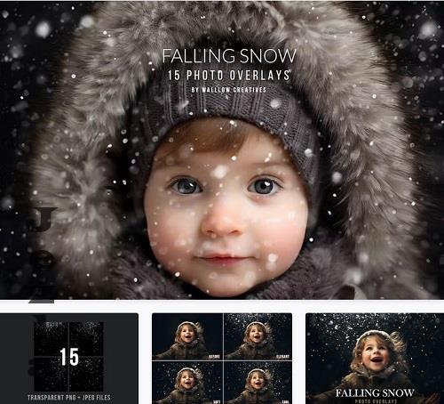 Realistic Falling Snow Photo Overlay PNG - C7Y8J2P