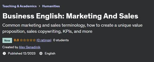 Business English – Marketing And Sales