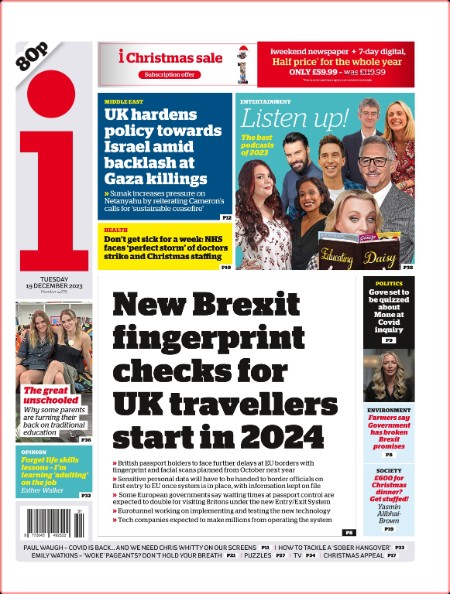The i Newspaper - Issue 4079 [19 Dec 2023]