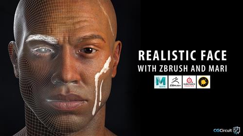Realistic Face with Zbrush and Mari