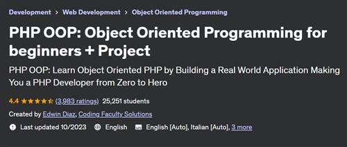 PHP OOP – Object Oriented Programming for beginners + Project