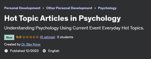 Hot Topic Articles in Psychology