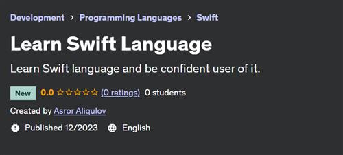Learn Swift Language (2023)