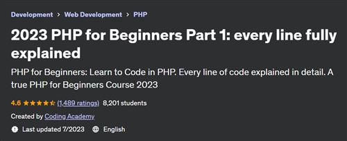 2023 PHP for Beginners Part 1 – every line fully explained