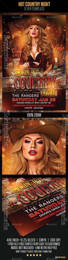 GraphicRiver - Hot Country Night Flyer Template - 22997232