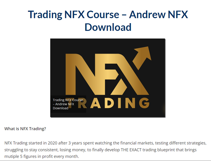 Trading NFX Course – Andrew NFX Download 2023
