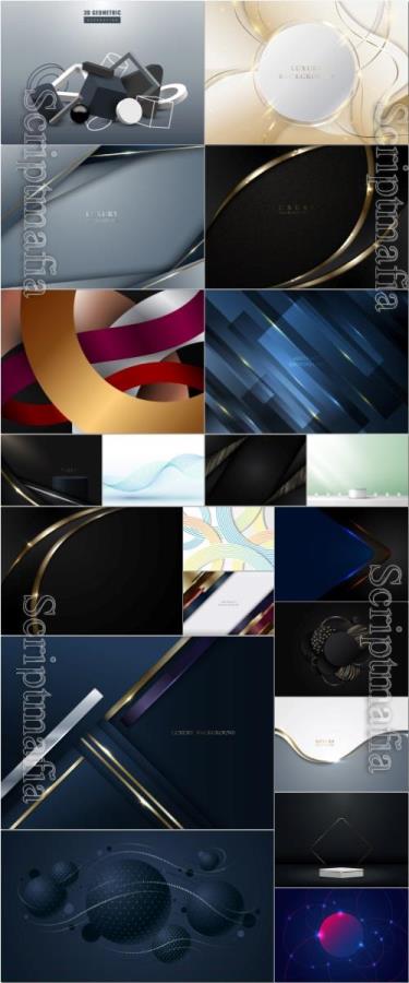 Abstract backgrounds, seamless textures in vector set vol 1
