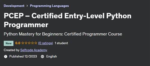 PCEP – Certified Entry–Level Python Programmer (2023)