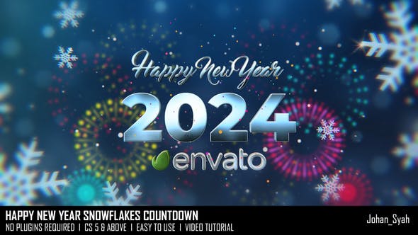 Videohive - Happy New Year Snowflakes Countdown 49904670