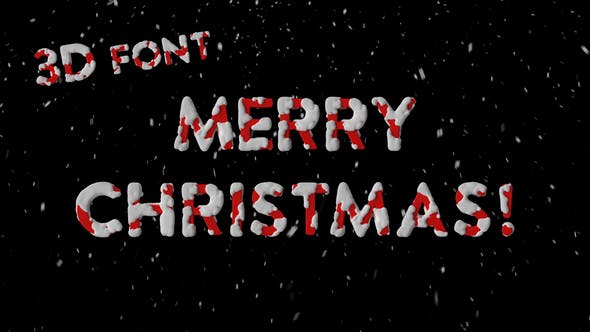 Videohive - Christmas 3D Font 49935196