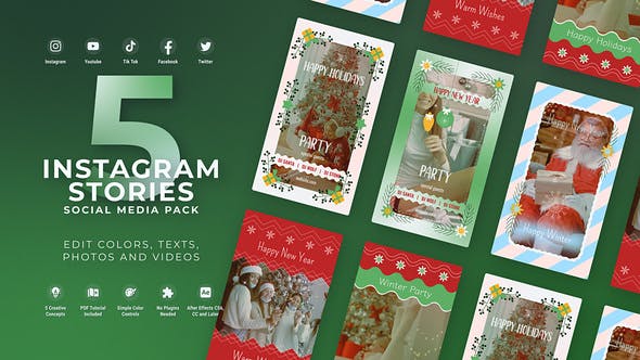 Videohive - New Year Vertical Reel - Christmas Story 49908017