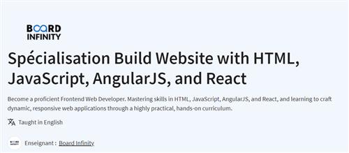 Coursera – Build Website with HTML, JavaScript, AngularJS, and React Specialization