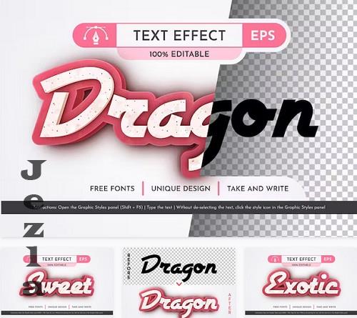 Dragon Fruit - Editable Text Effect - 91621866