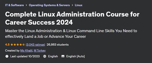 Complete Linux Administration Course for Career Success 2024
