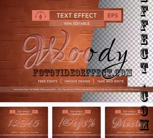 Woody - Editable Text Effect - 91615422