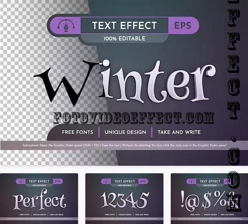 White Winter - Editable Text Effect - 91659745