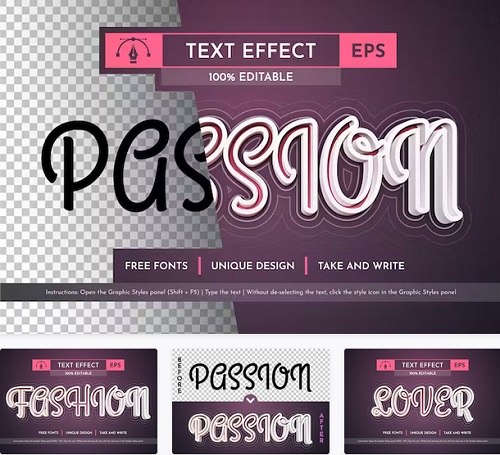 Passion Stroke Editable Text Effect - 91699235