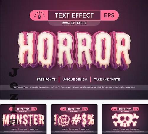 Rotting Horror Editable Text Effect - 91541472