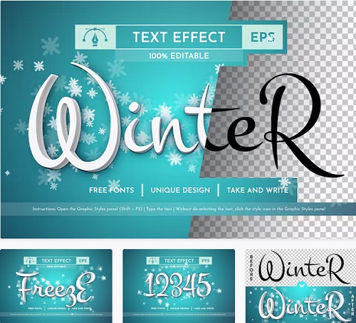 Winter - Editable Text Effect - 91720087