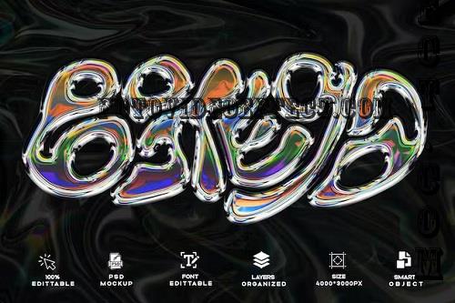 Holographic Gradient PSD Template Text Effect - 97TDB5Y