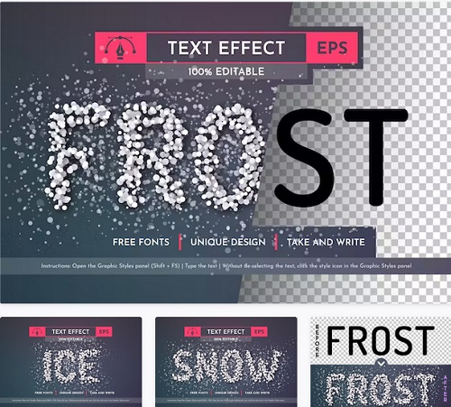 Frost Spray - Editable Text Effect - 91660341