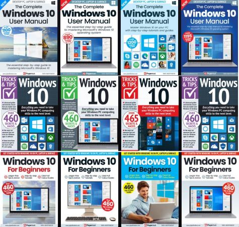 Windows 10 The Complete Manual, Tricks And Tips, For Beginners - 2023 Full Year Issues Collection