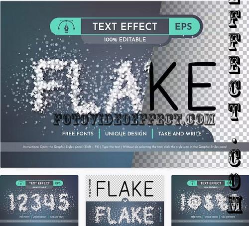 Snowflakes - Editable Text Effect, Font Style - 91661470